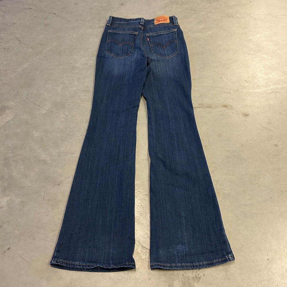 Levis 726 Flare Jeans Dark Wash High Rise Denim Size 27